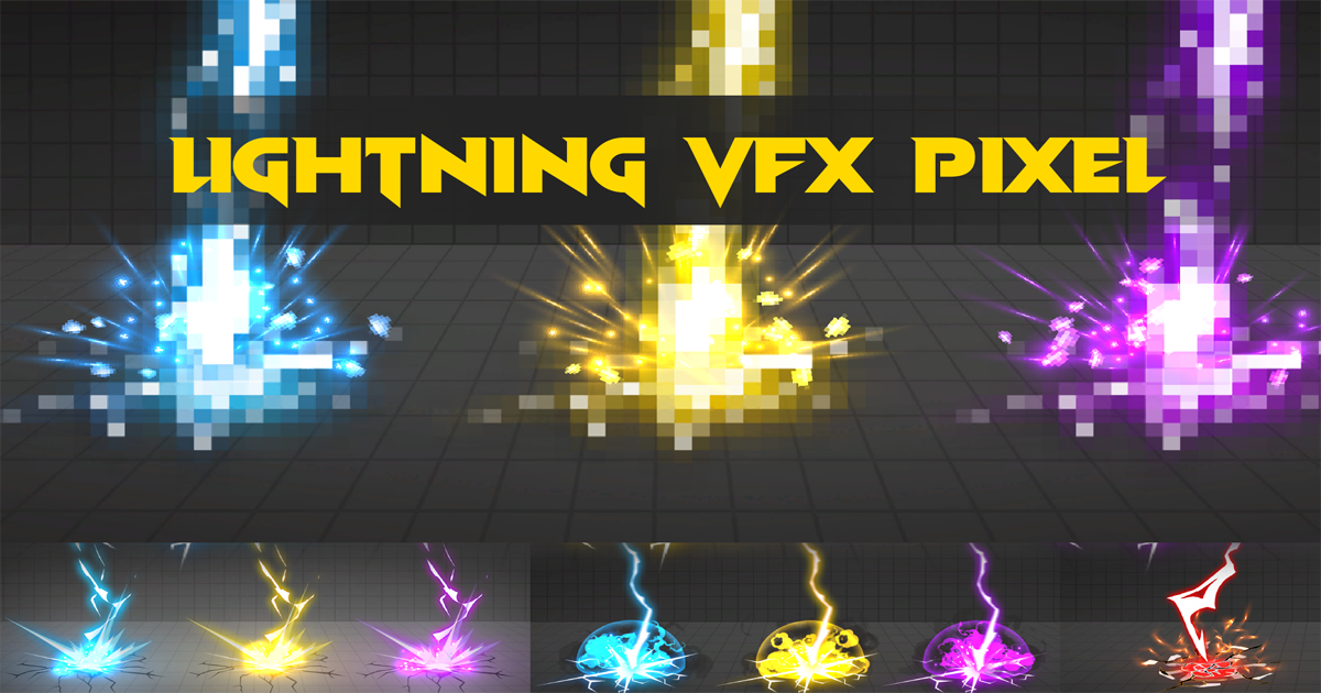 Lightning VFX - Pixel | Fire & Explosions | Unity Asset Store