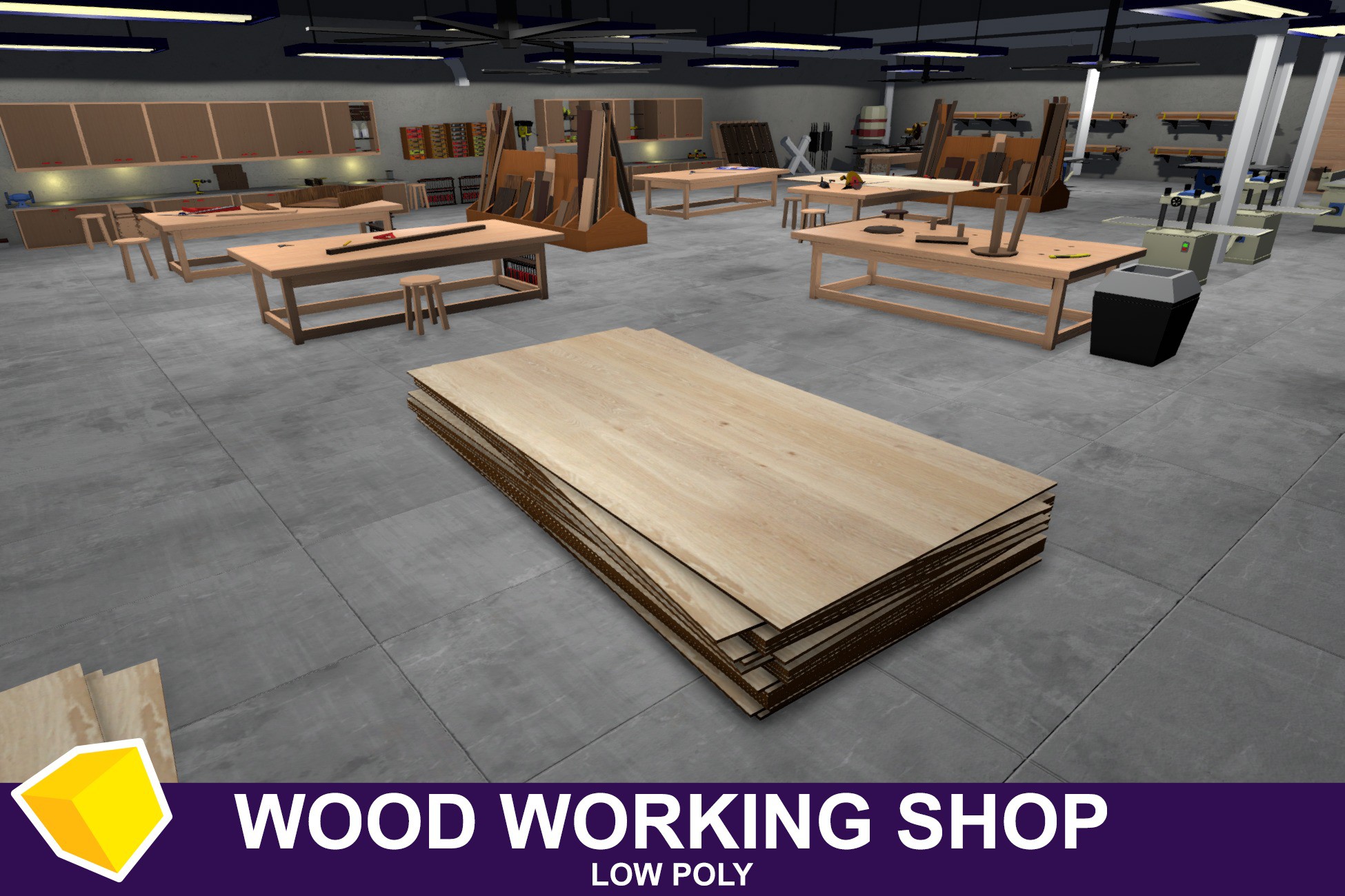 TDG Woodworking Shop - Low Poly 3D Pack | 3D 道具 | Unity Asset Store