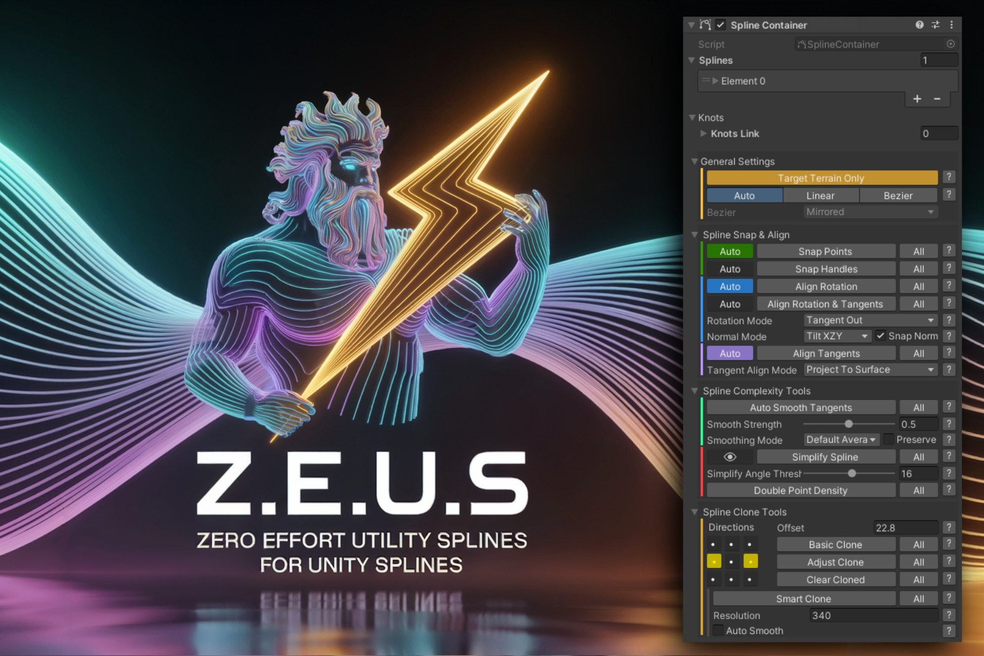 Z.E.U.S for Unity Splines | Terrain | Unity Asset Store