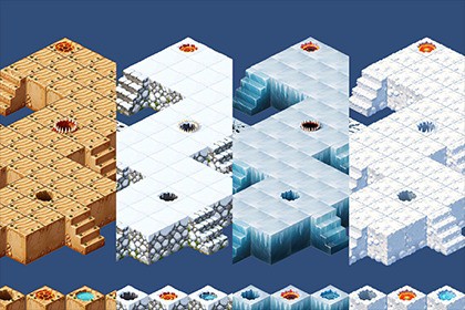 2D Isometric Modular Tileset – Desert & Frozen