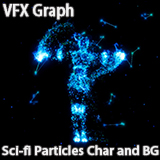 VFX Graph - Sci-Fi Character & Background Particles