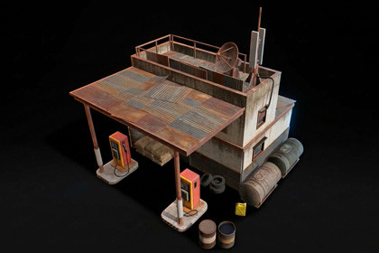 Post-Apocalyptic Gas Station