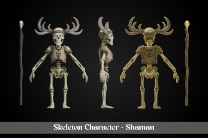 Stylized Skeleton Character - Shaman