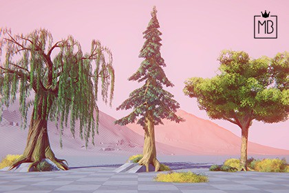 Stylized Fluffy Trees HQ Pack