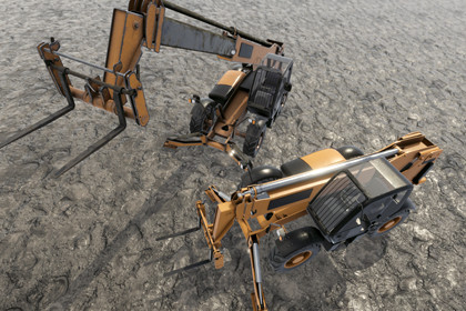 Telehandler Forklift Loader Vehicle