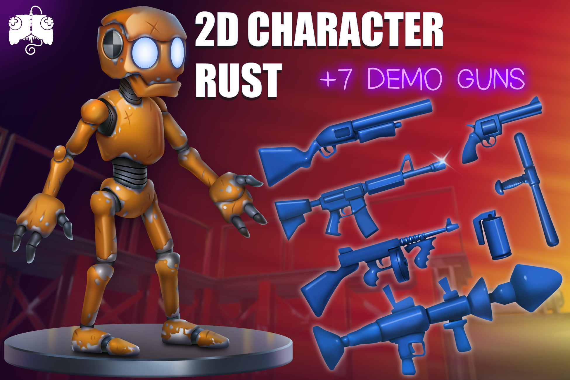 2D Animated Character - RUST | 2D Characters | Unity Asset Store
