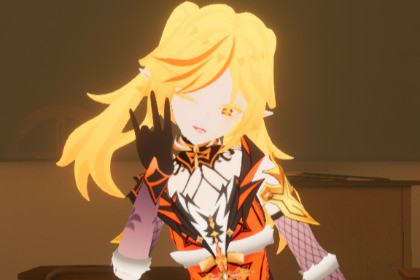 Anime character FBX VRM model genshin impact style