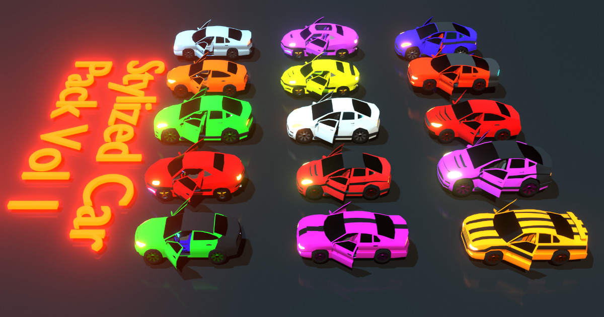 Car Handle Unity Asset Stylized Car Pack Vol 1 | 3D Land | Unity Asset Store