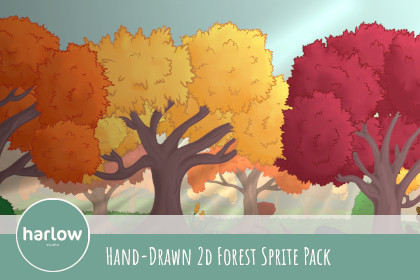 2D Hand-drawn - Modular Forest Asset Pack