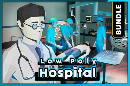 Low Poly Hospital Bundle