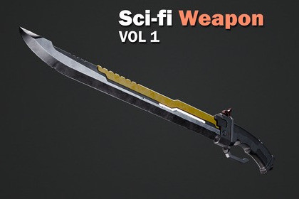 Sci-fi Weapon - Game Ready Sword