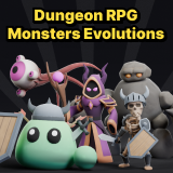 Dungeon RPG Monsters Evolutions - Stylized Low Poly Animated Enemies