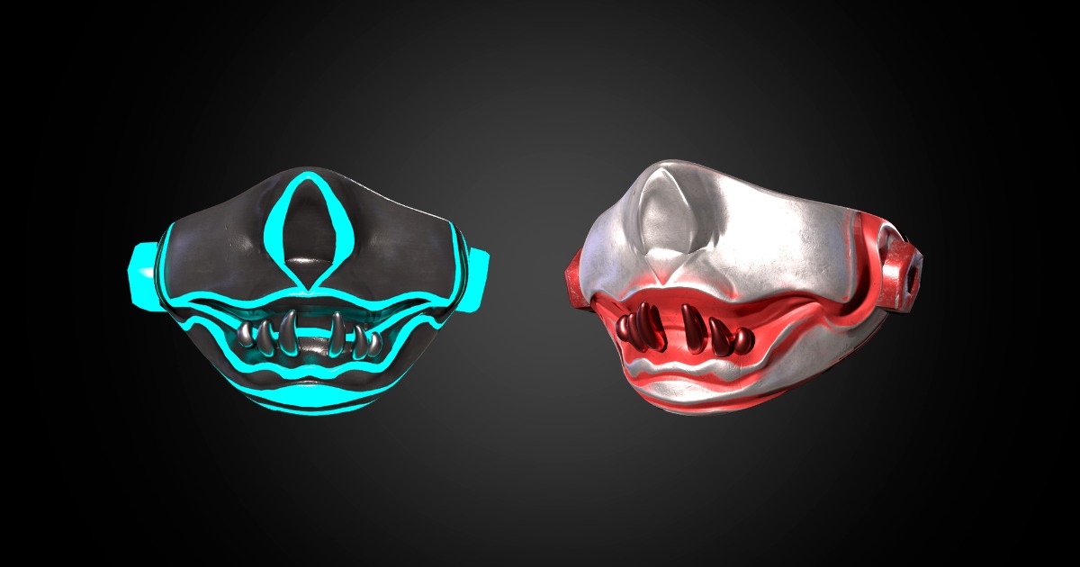 Punk Samurai Mask | Props | Unity Asset Store