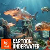 Cartoon underwater world - Reefs and Marine life