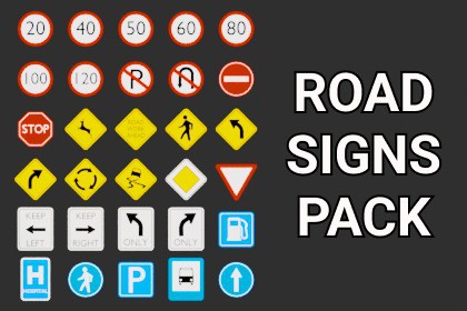 Ultimate Road Signs Pack – Low Poly 3D Models