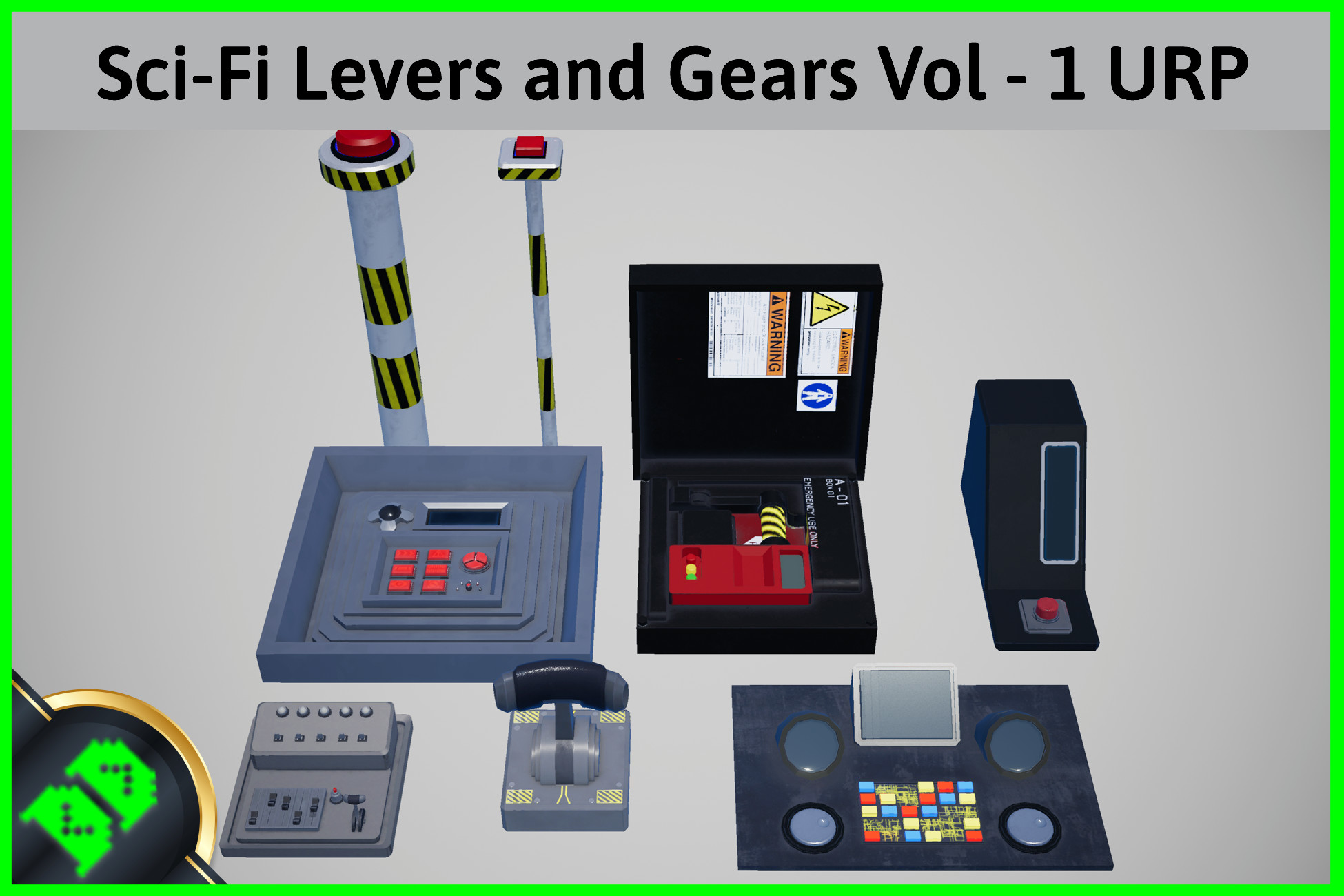 SciFi Levers and Gears Vol 1 URP 3D 电子产品 Unity Asset Store
