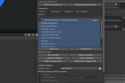 Collider Manager Tool
