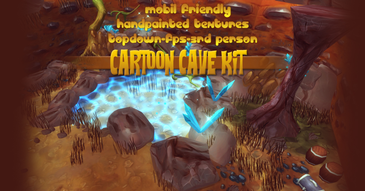 Top-Down Cartoon Cave Kit | 3D Dungeons | Unity Asset Store