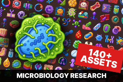 Biohazard Microbiology Virus Bacteria Cells Research Icons Pack