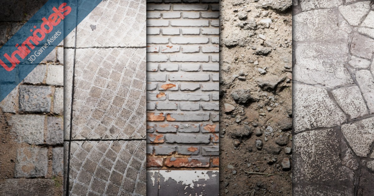 Floors and Walls materials Vol. 9 | 2D Textures & Materials | Unity ...