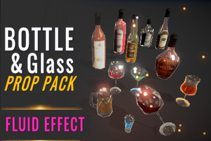 Bottle & Glass Prop Pack