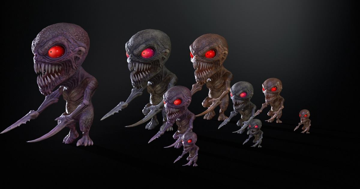 Unity Nightmare Creature Minimonster1Pack1 | 3D Creatures | Unity Asset Store