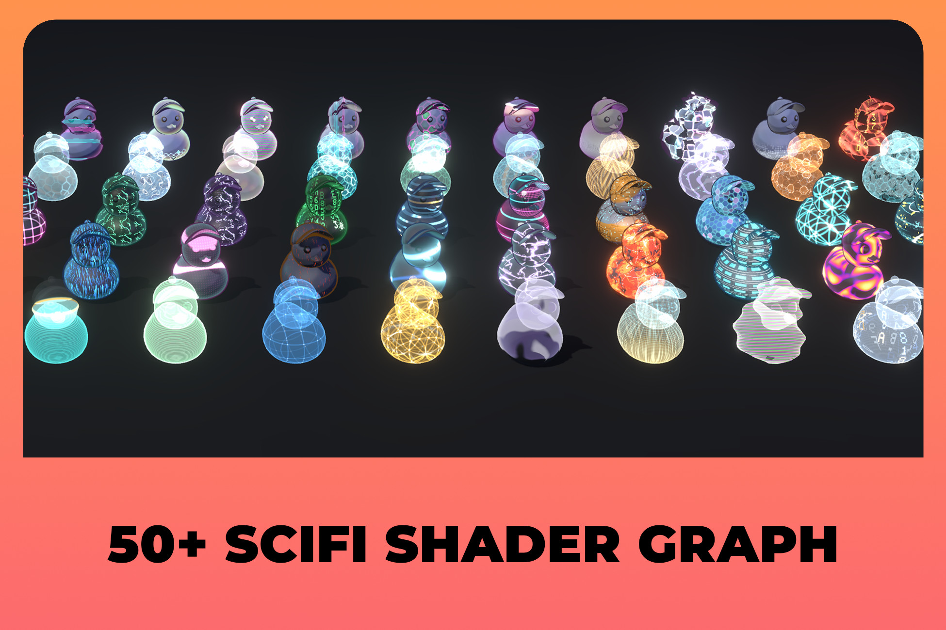 50 SciFi Shader Graph Pack