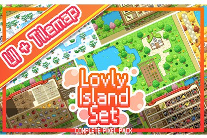 Lovely Island-Pixel Art Package