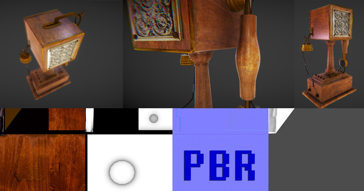Vintage Telephone | 3D Electronics | Unity Asset Store
