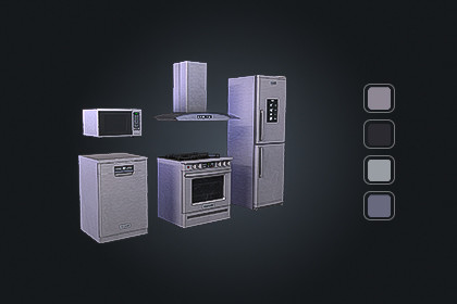 Kitchen Pack V1 – Kitchen Appliance | Game Ready PBR | Built-In & URP Compatible