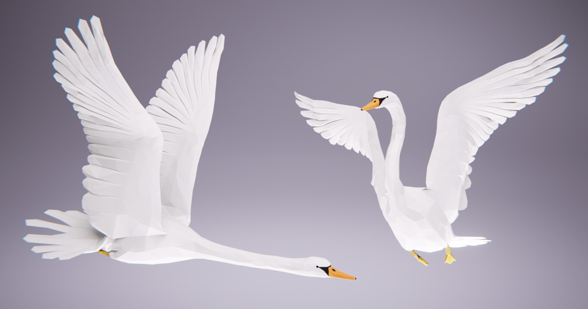 Unity Swans Low Poly Bird: Swan | Characters | Unity Asset Store