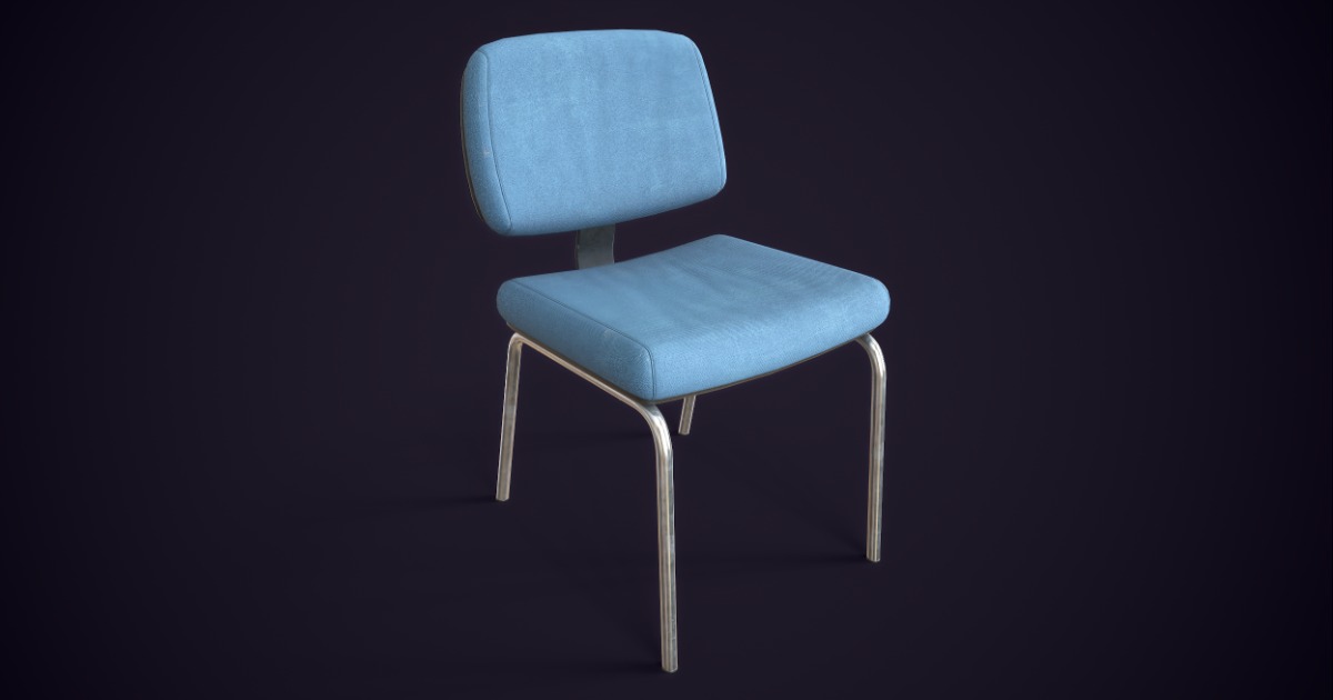 Vintage Office Side Chair | 3D Furniture | Unity Asset Store