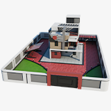 Modern Villa House 01 with Compound URP HDRP Textures