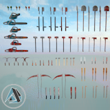 PSX Retro Horror Mega Melee Weapons Bundle Asset Package
