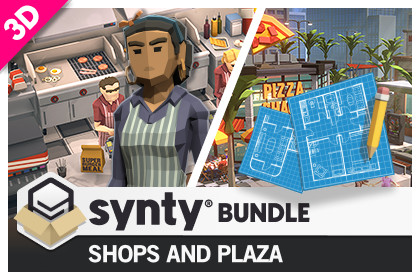 Value Bundle – POLYGON Shops Pack and Shopping Plaza Map