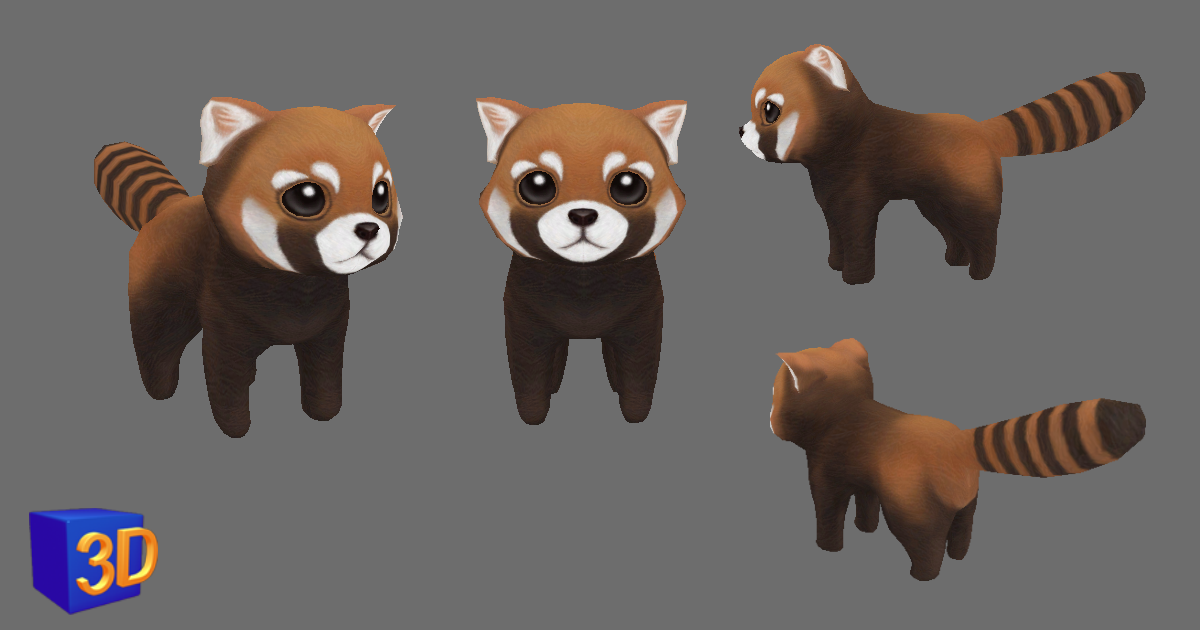 3D Animate Lesser panda | 3D Animals | Unity Asset Store