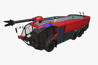 Airport Fire Truck 6×6 Red (387)