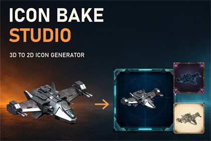 Icon Bake Studio - 3D to 2D Icon Generator