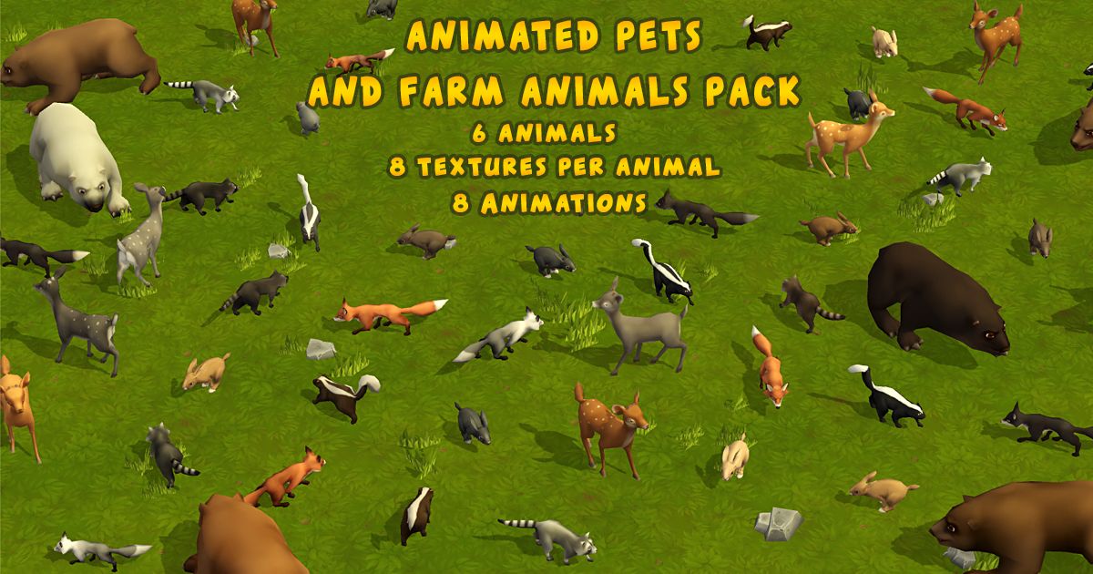 Unity Animals Asset Animated Fantasy Wild Animals Pack | 3D Animals | Unity Asset Store