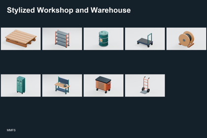 Stylized Workshop and Warehouse