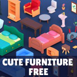 Cute Furniture FREE - Low Poly 3D Models Pack