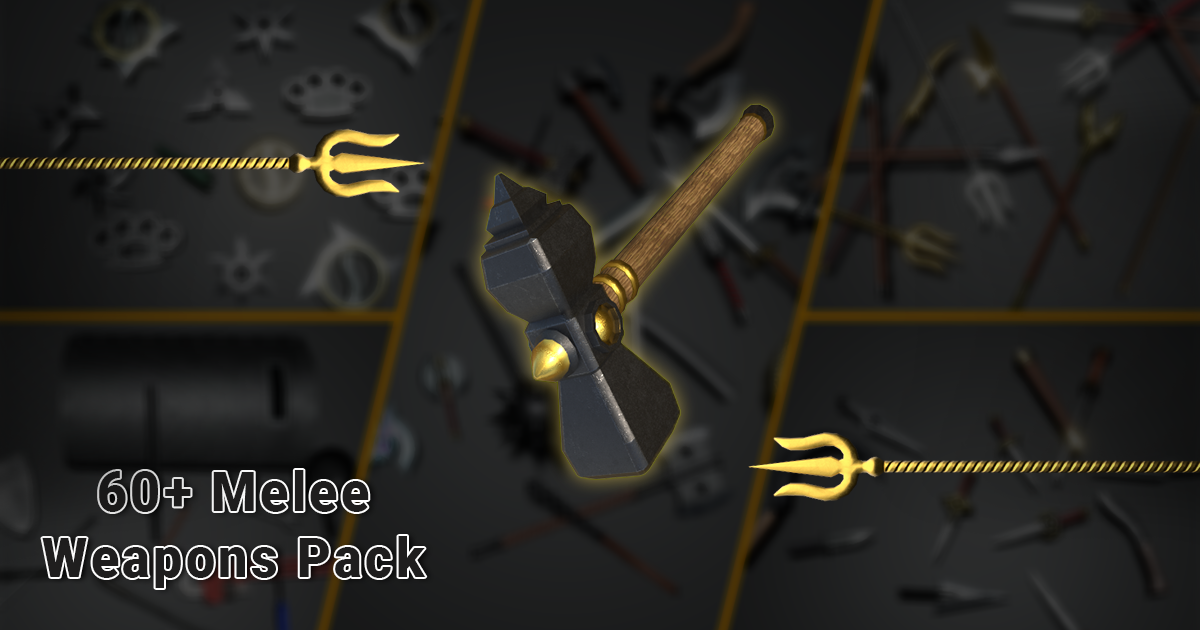 60+ Melee Weapons Pack | 3D 武器 | Unity Asset Store