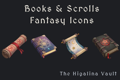 Books & Scrolls - Fantasy Icons