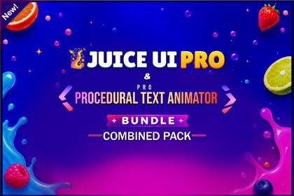 UI & Text Animation Bundle - Juice UI + Procedural Text Animator