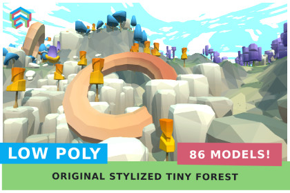 Low Poly Stylized Tiny Forest