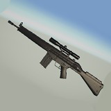 Sniper rifle stylized lowpoly gameready model Low-poly 3D model