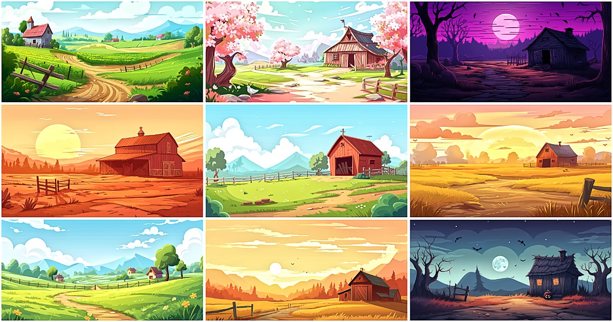 BACKGROUND - Simple Barn 2 | 2D Environments | Unity Asset Store