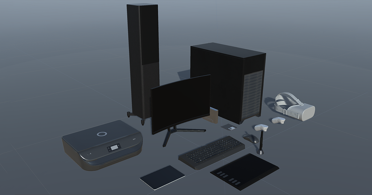 Desktop Computer Electronics - Collection | 3D Electronics | Unity ...