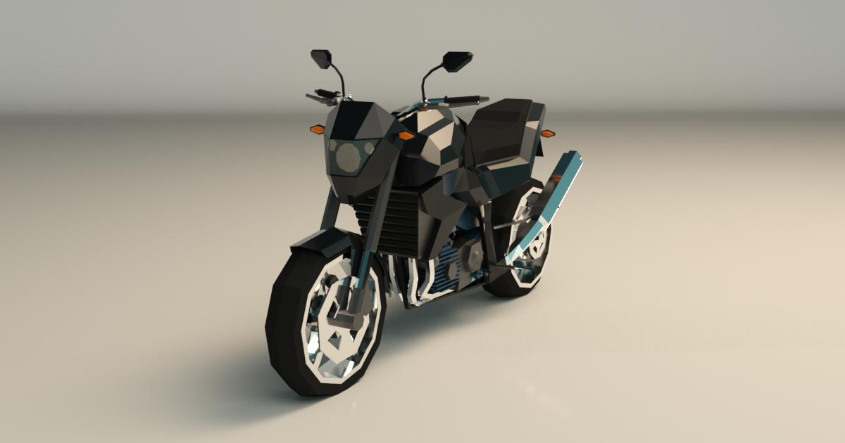 Low Poly Motorcycle 06 | 3D Land | Unity Asset Store