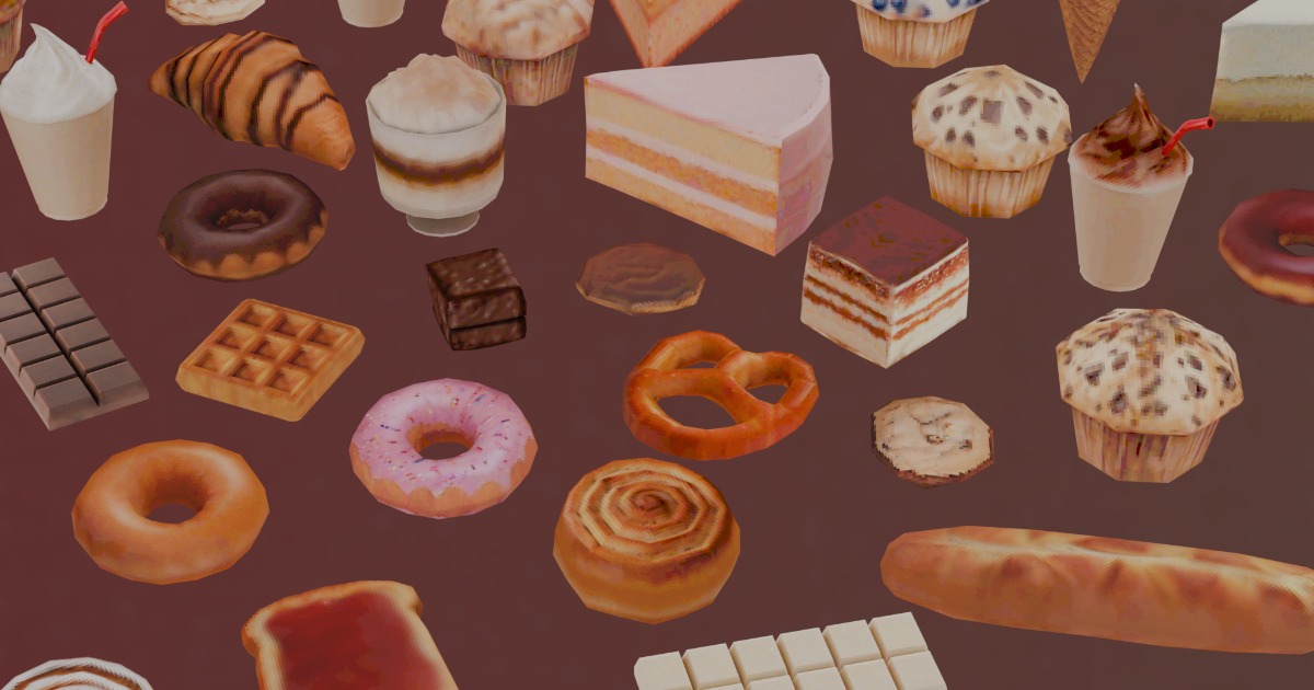 New Unity Sweets Sweet Treats & Pastries | 3D Food | Unity Asset Store